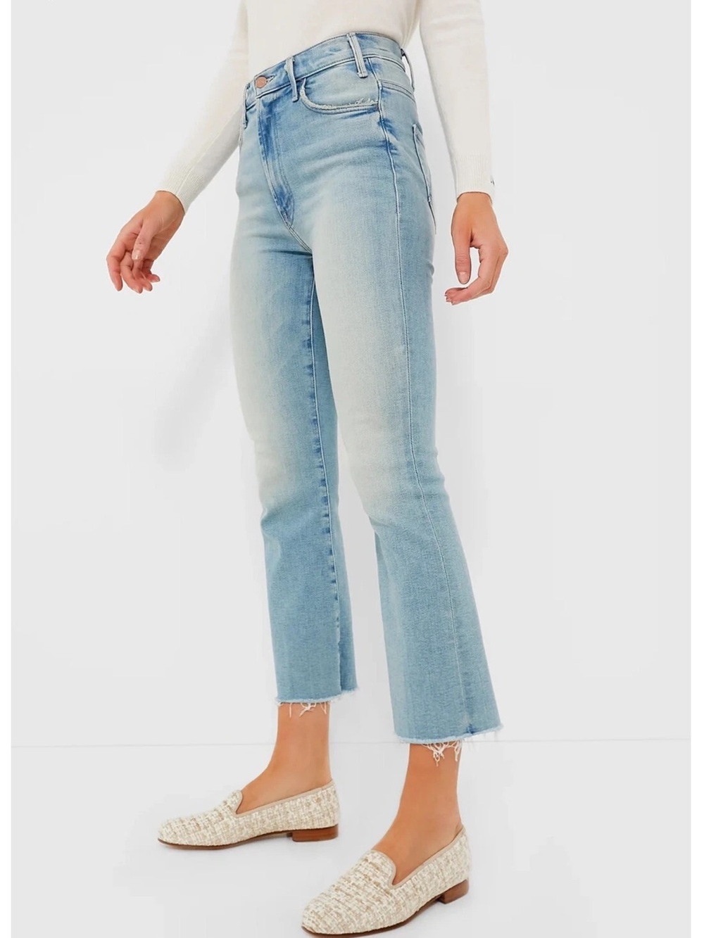 Mother Jeans Hustler Ankle Fray Au Revoir